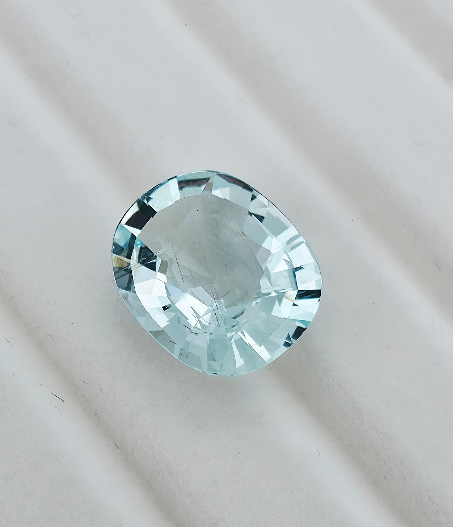 9.6ct  Aquamarine Cushion Mixed Cut