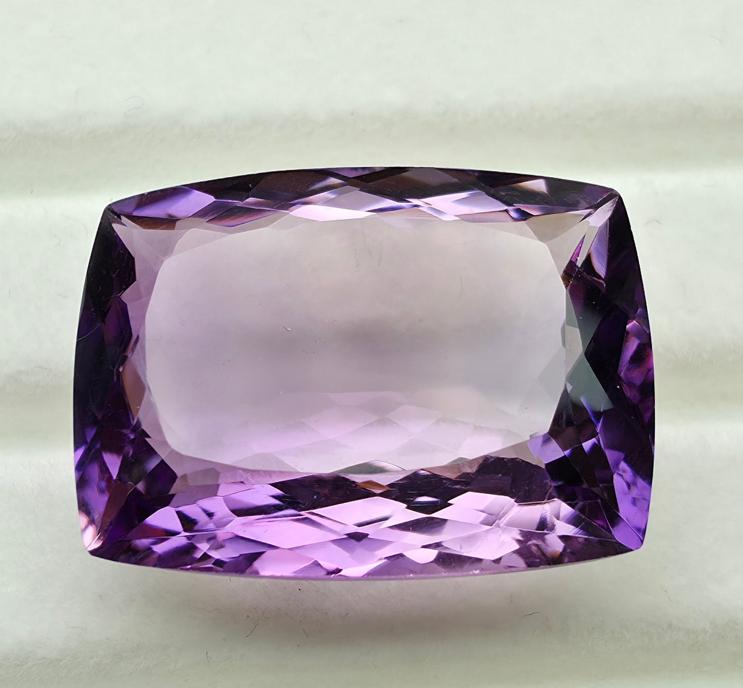 40.65ct Amethyst Faceted Cushion-Mixed Cut