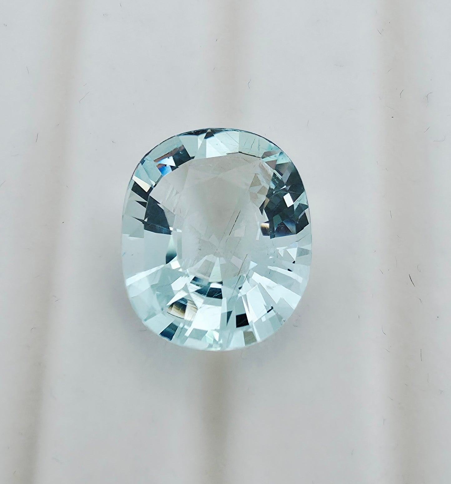 9.6ct  Aquamarine Cushion Mixed Cut