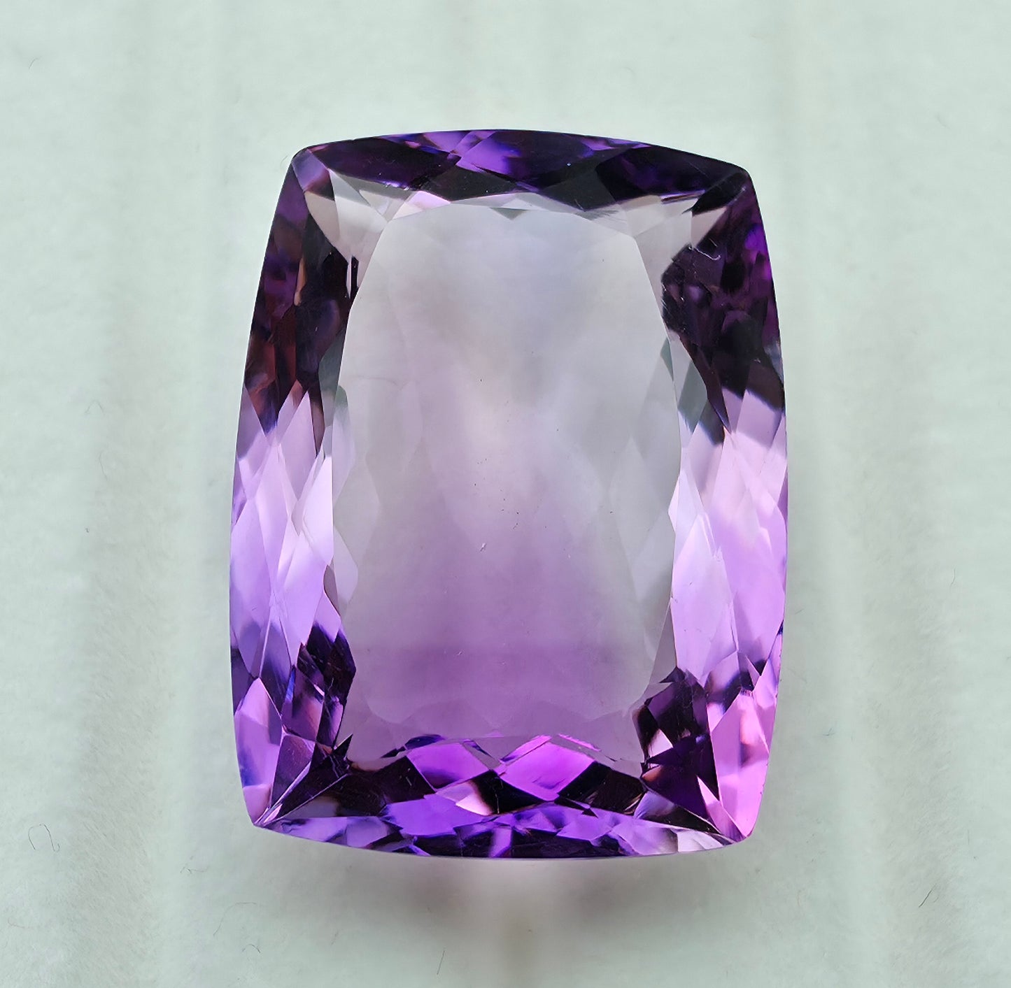 40.65ct Amethyst Faceted Cushion-Mixed Cut