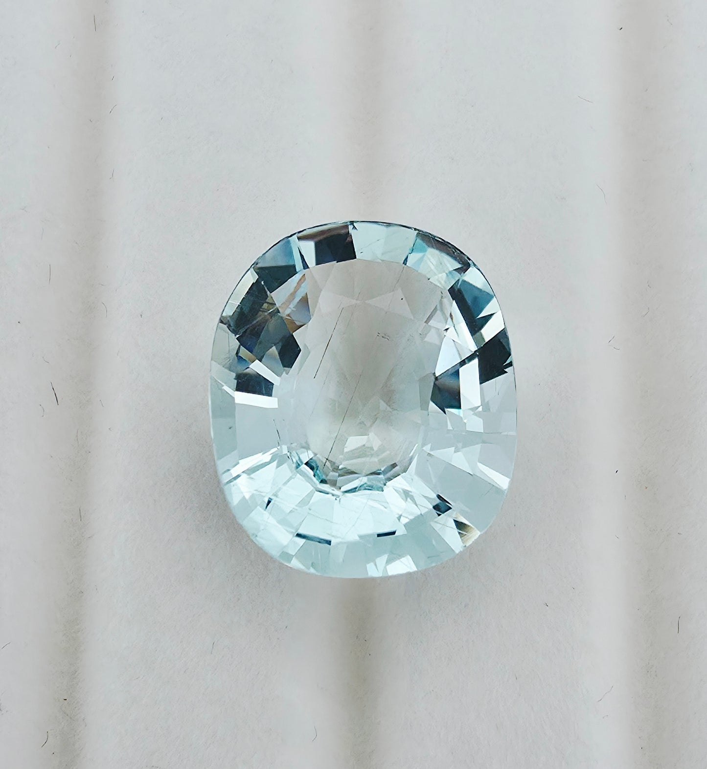 9.6ct  Aquamarine Cushion Mixed Cut