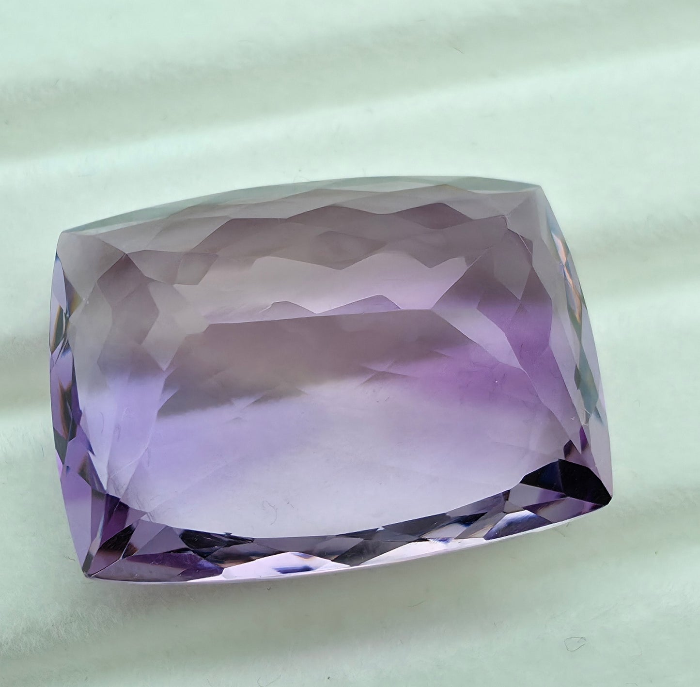 40.65ct Amethyst Faceted Cushion-Mixed Cut