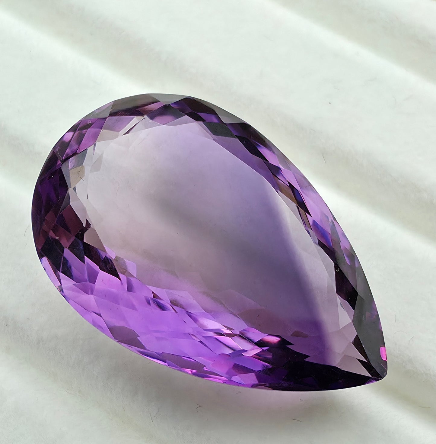 42.53ct Amethyst Faceted Pear-Shaped