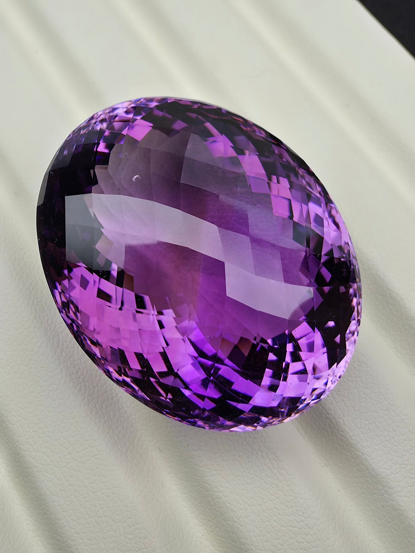 173.90ct Amethyst Oval Checkered Cut | ALGT Certificate
