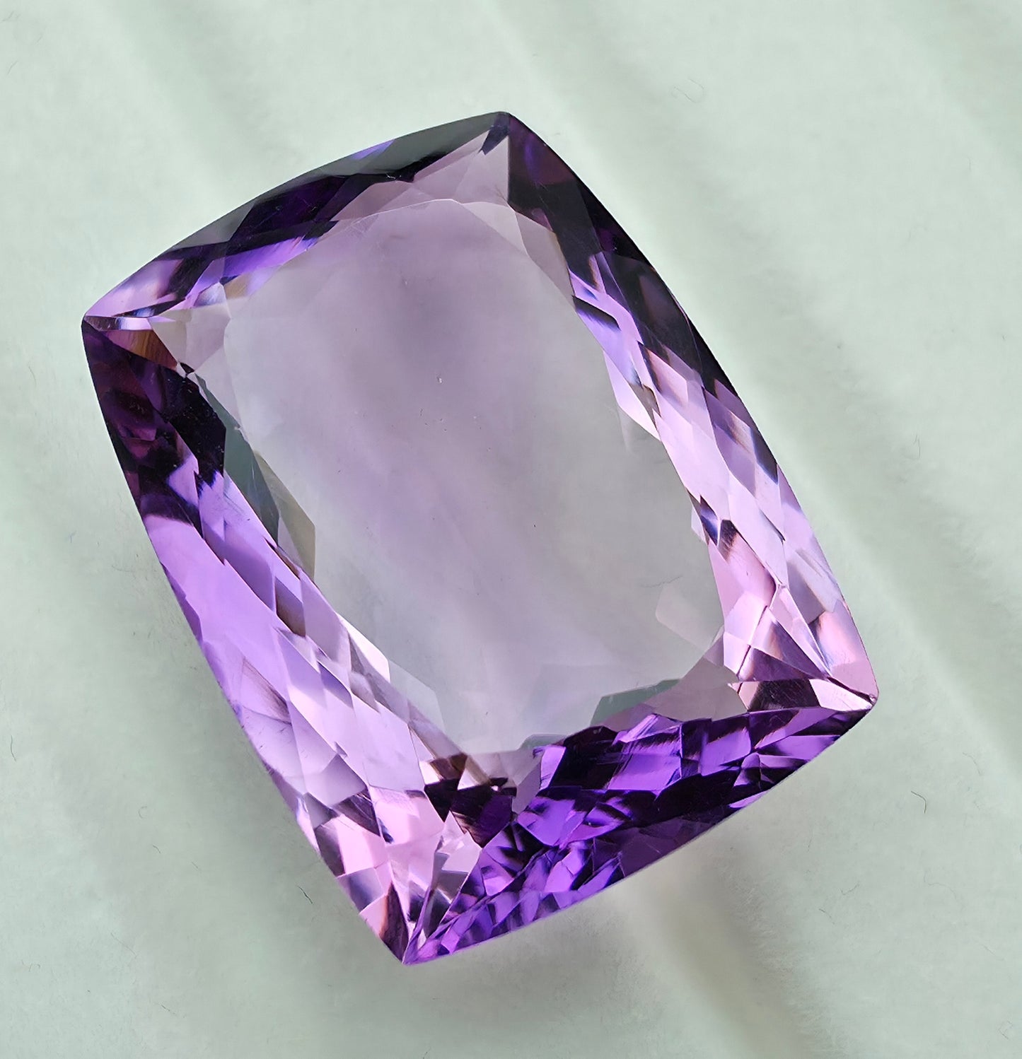 40.65ct Amethyst Faceted Cushion-Mixed Cut