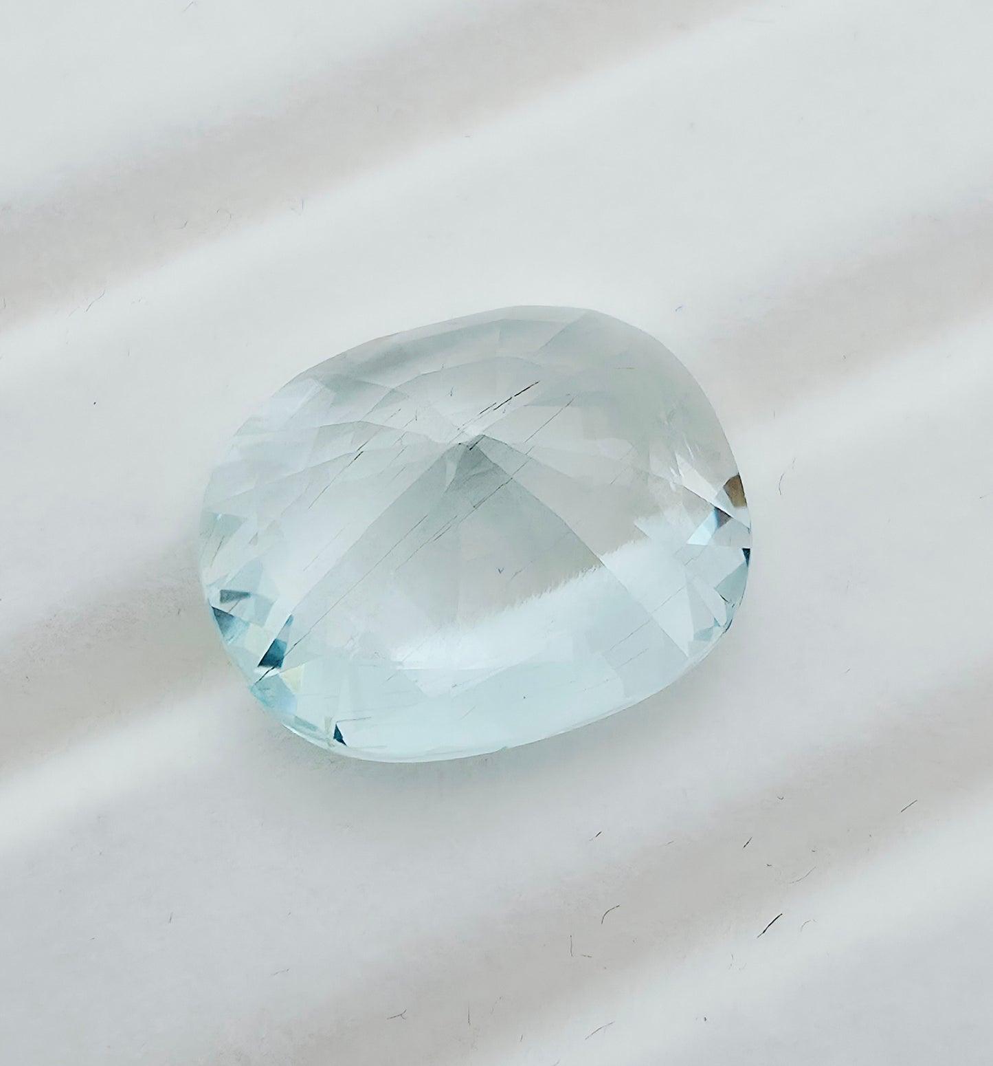 9.6ct  Aquamarine Cushion Mixed Cut