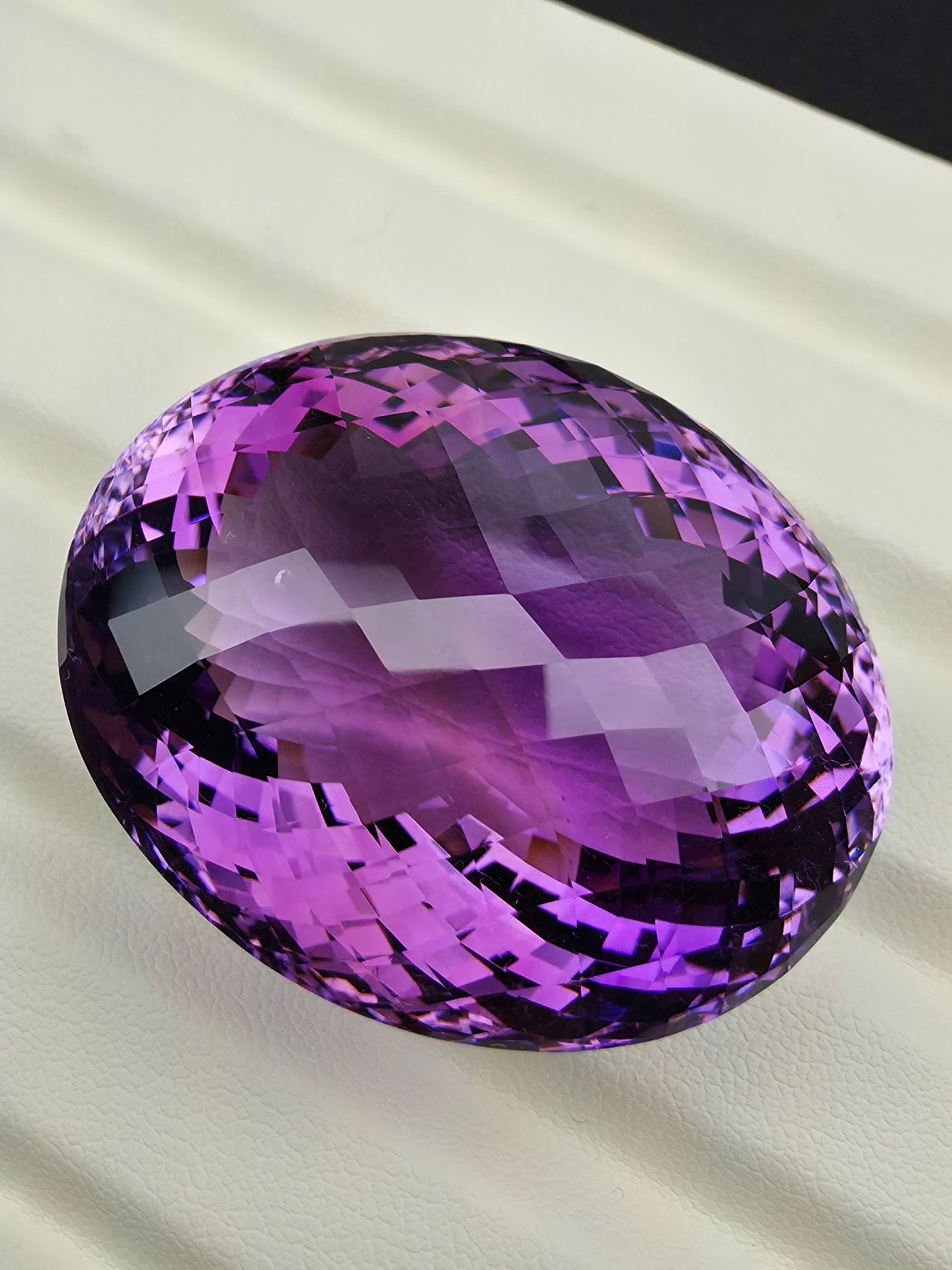 173.90ct Amethyst Oval Checkered Cut | ALGT Certificate