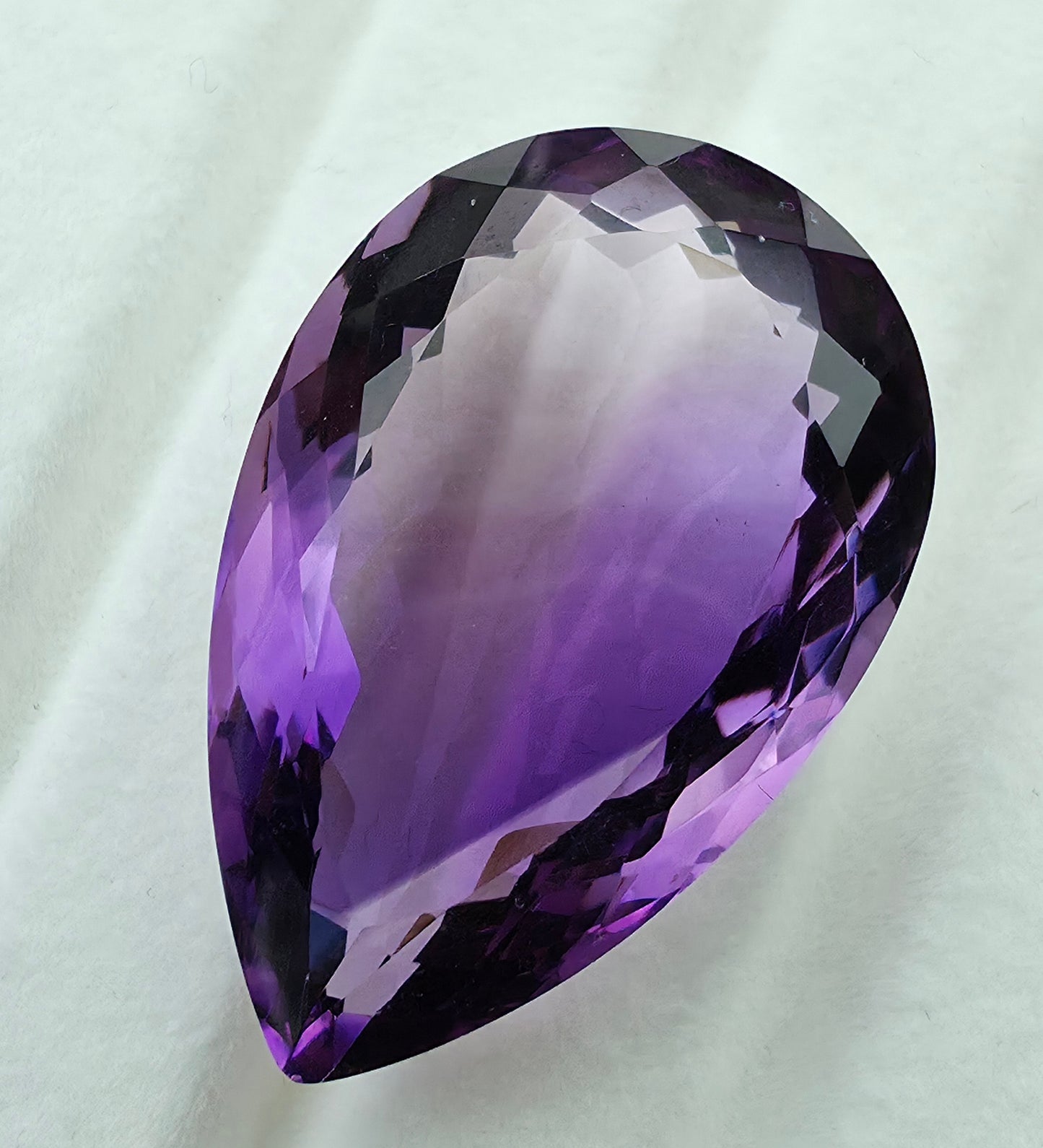 42.53ct Amethyst Faceted Pear-Shaped