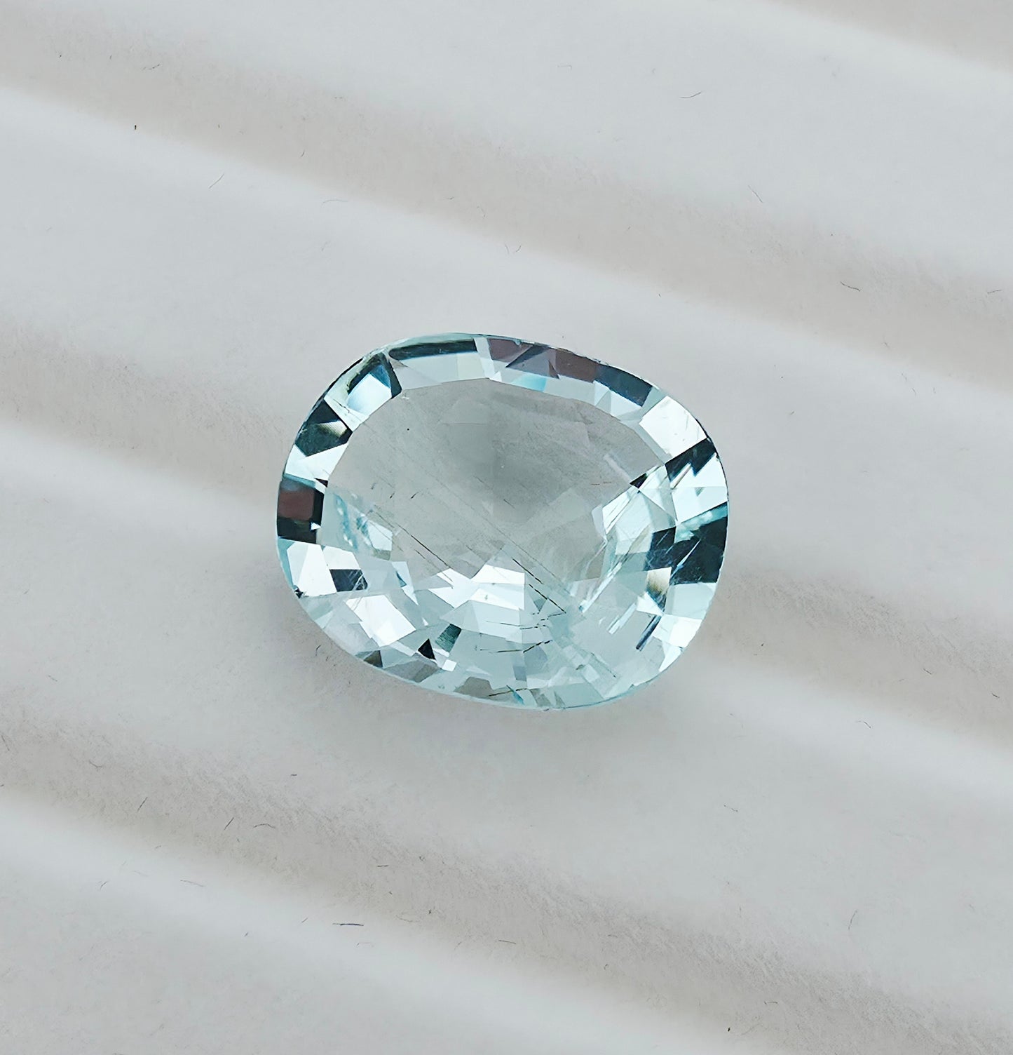 9.6ct  Aquamarine Cushion Mixed Cut