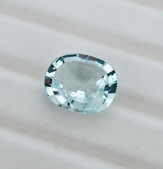 9.6ct  Aquamarine Cushion Mixed Cut